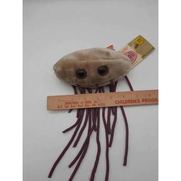 E COLI Giant Microbes Plush By Drew Oliver Medical w/Facts Card 2005 NWT 7" Wide - Picture 9 of 9